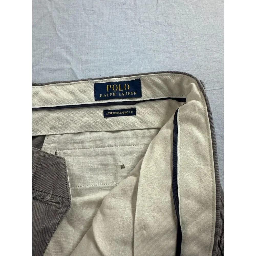 Polo Ralph Lauren Men’s Stretch Classic Fit Chino Pants Gray Size 34x30